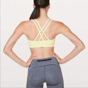 Lululemon Energy Bra Lemon Ice Yellow Size 8